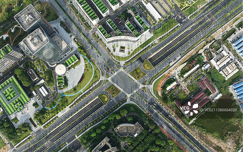 中山市深中通道大桥 马鞍岛 翠亨新区图片素材