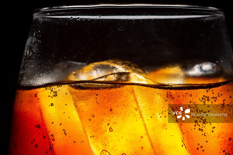 冰镇可乐美食背景，可乐特写，设计元素，泰国图片素材