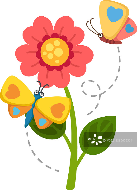 向日葵和蝴蝶图片素材