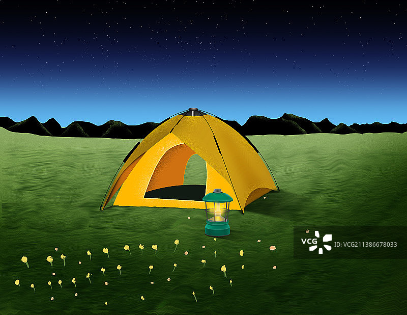 户外露营夜景图片素材