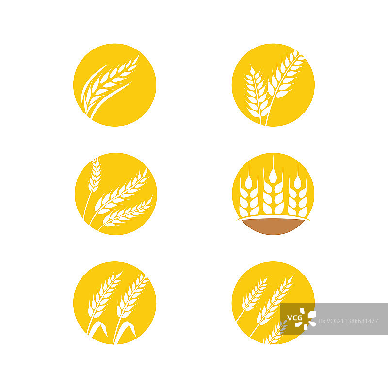 农业小麦图标设计图片素材