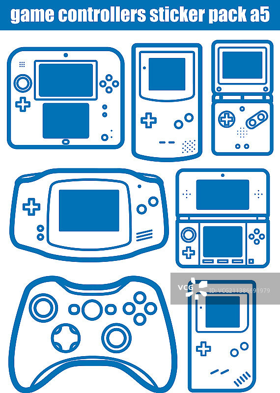 A5游戏控制器贴纸包图片素材