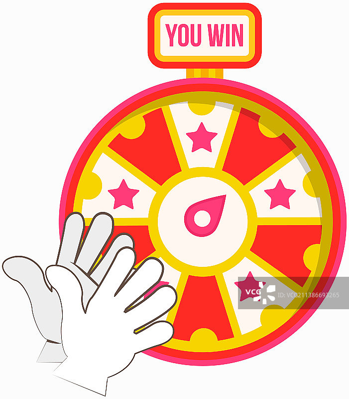 带有中奖号码和扇区的幸运转盘图片素材