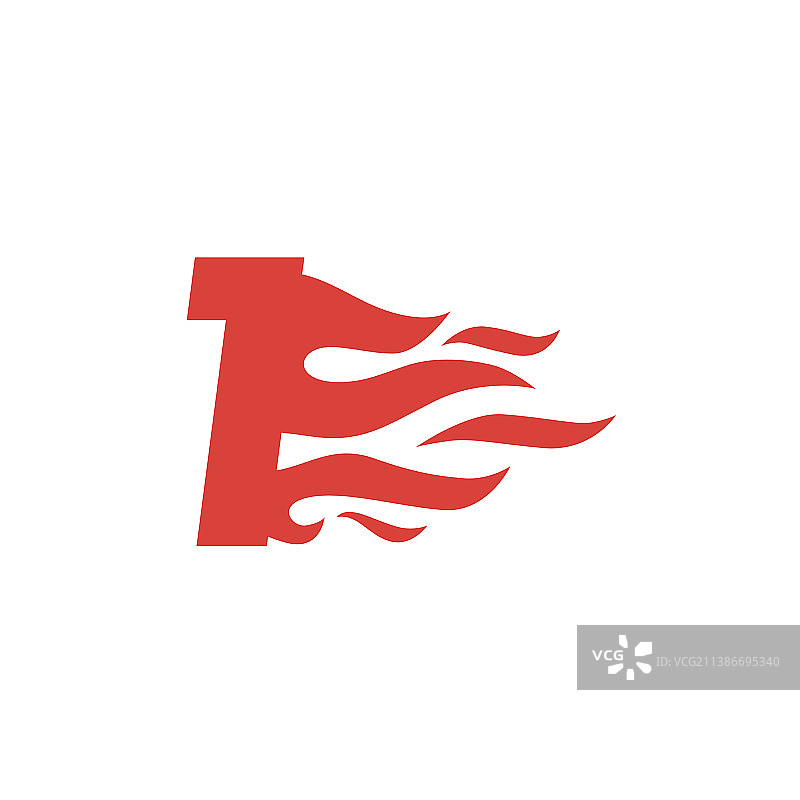 火焰数字1标志图标图片素材