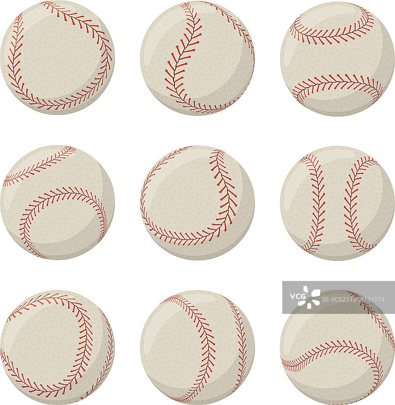 红色缝线棒球图片素材