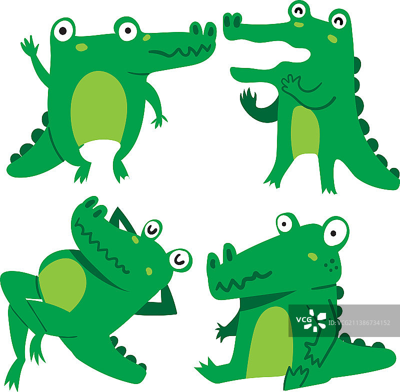 鳄鱼角色设计图片素材