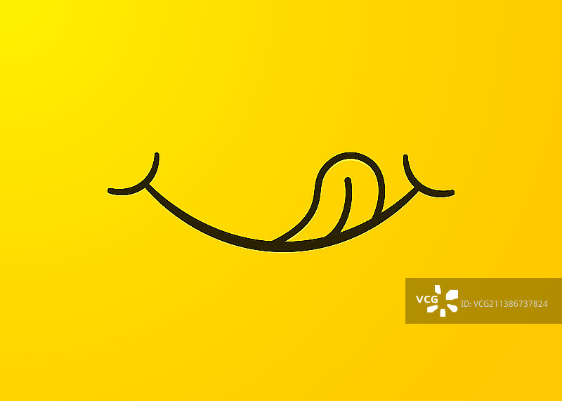 美味的笑脸吐舌表情符号图片素材