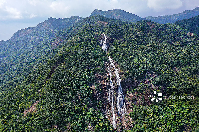 广东省广州市增城区派潭镇白水寨风景名胜景区航拍图片素材