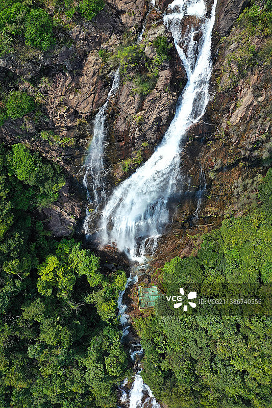广东省广州市增城区派潭镇白水寨风景名胜景区航拍图片素材