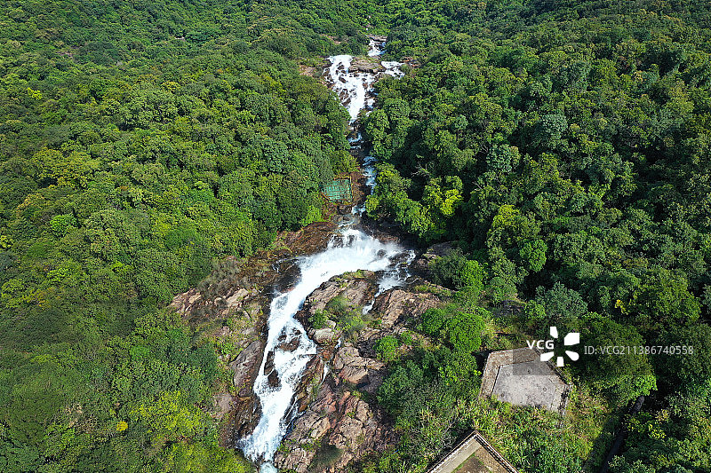 广东省广州市增城区派潭镇白水寨风景名胜景区航拍图片素材