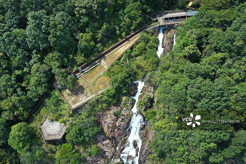 广东省广州市增城区派潭镇白水寨风景名胜景区航拍图片素材
