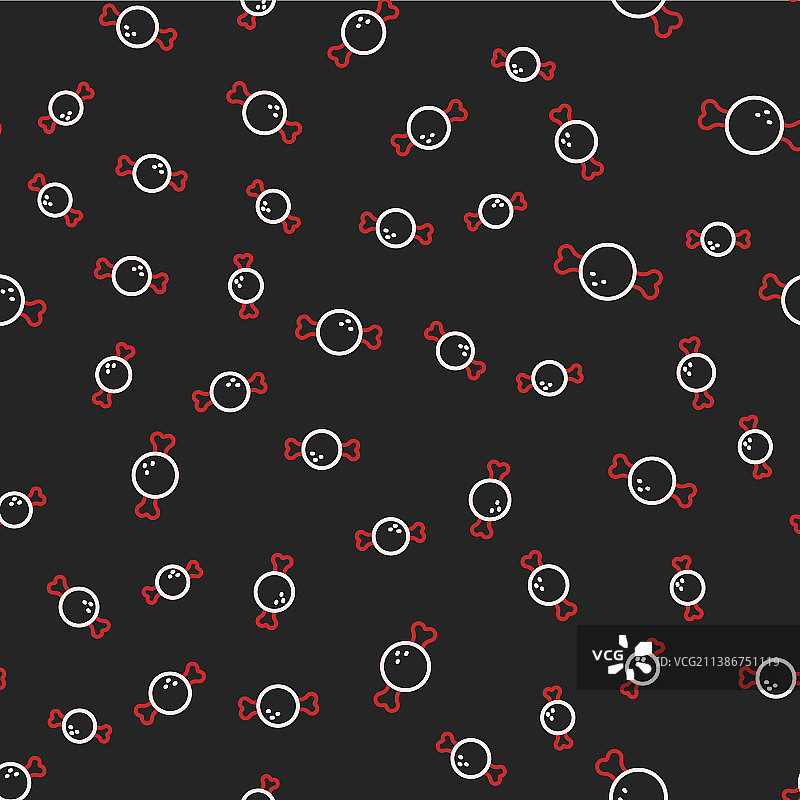 线条鸡腿图标，隔离无缝图案图片素材