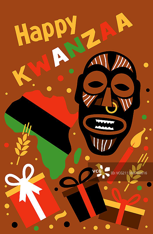 快乐宽扎节卡片图片素材