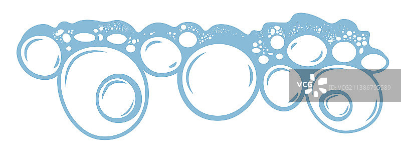 含气泡的水泡沫与肥皂泡图片素材