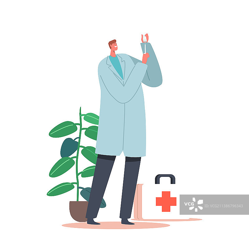 医疗疫苗接种或治疗概念（男）图片素材