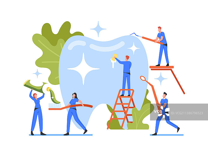 口腔健康治疗方案检查图片素材