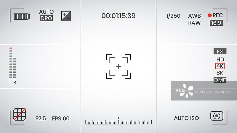 相机取景器视频或照片拍摄图片素材