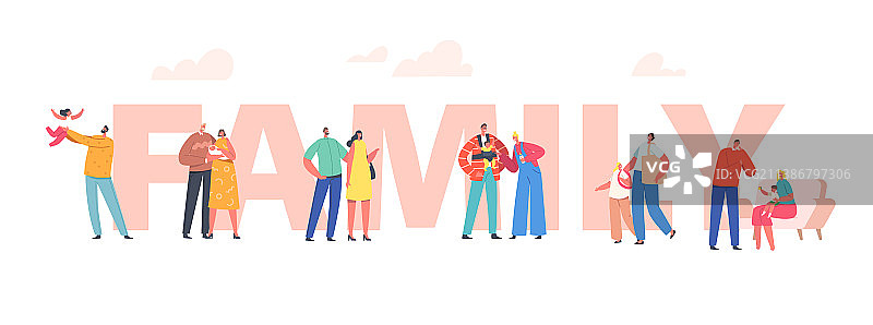 有新生儿的父母家庭概念图片素材