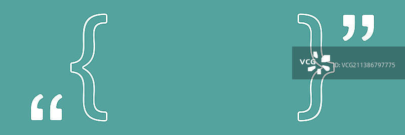 带括号和引语文本框的空白banner图片素材