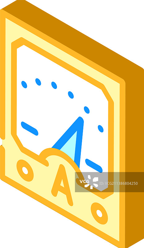 电流表工具2.5D图标图片素材