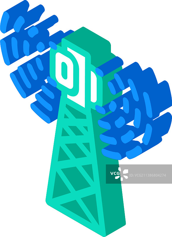 电磁天线2.5D图标图片素材