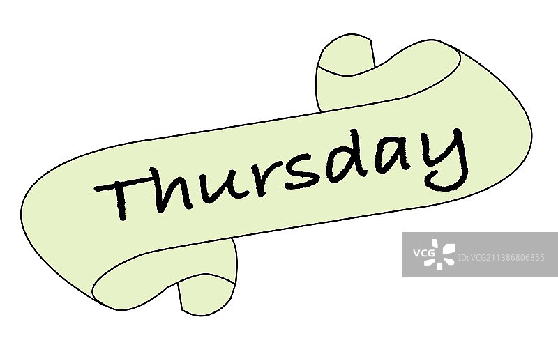 星期四卷轴图片素材