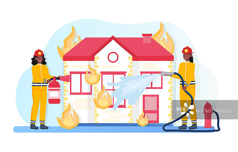 消防员角色概念图片素材