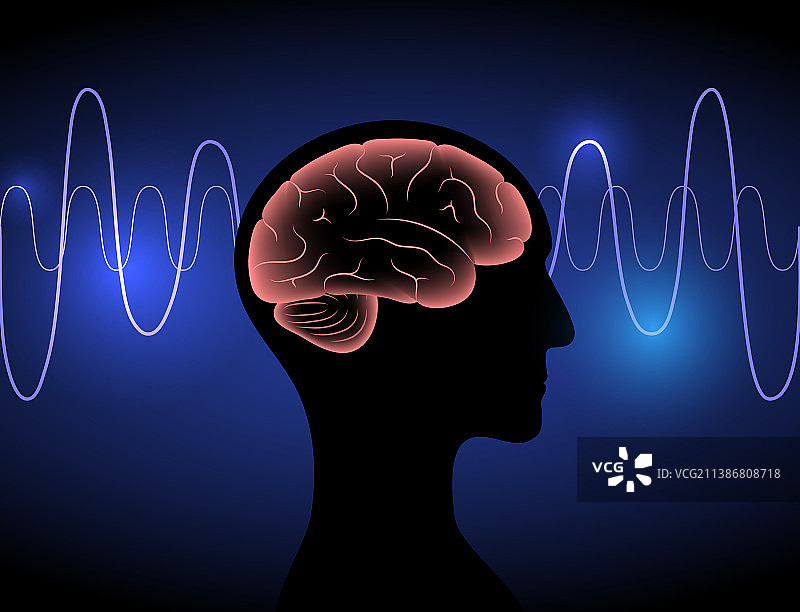 大脑波3D效果图片素材
