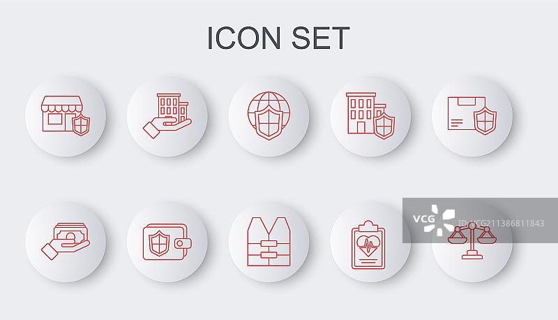 正义天平、纸币堆叠线条图标图片素材