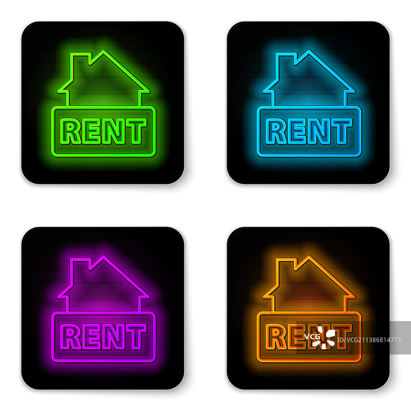 霓虹灯租赁标志图片素材