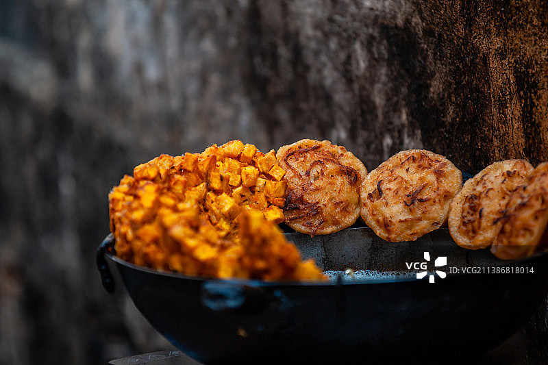 街边美食油墩子图片素材