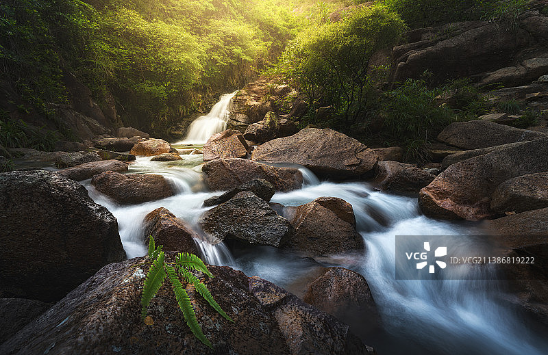 珠海森林瀑布景观图片素材