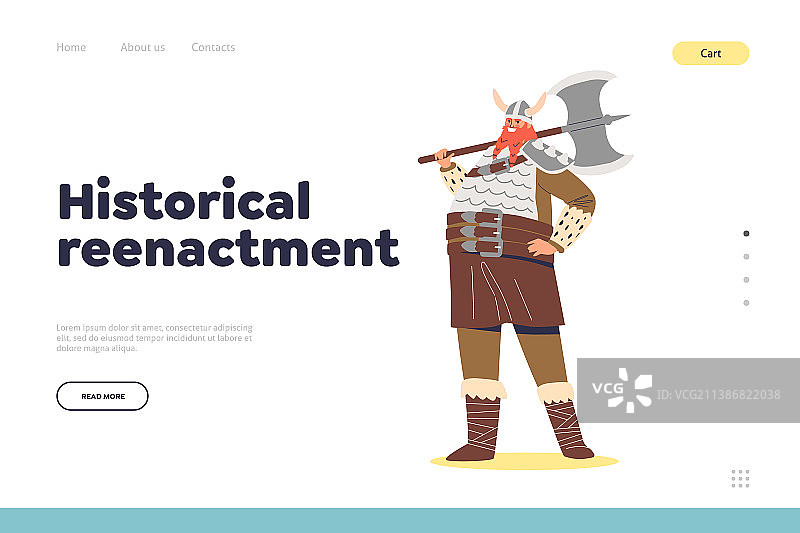 历史重演概念落地页图片素材