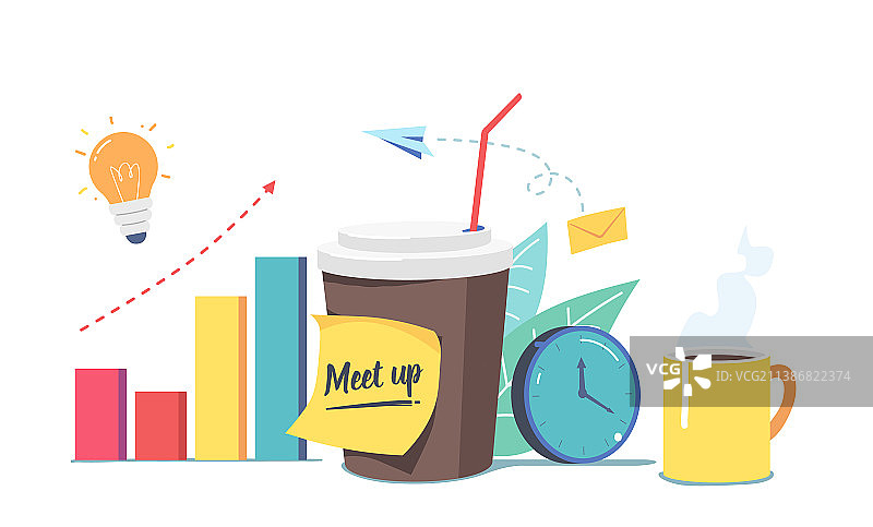 公司员工的咖啡休息时间概念图片素材