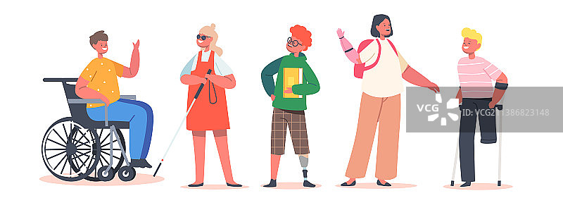 残疾儿童概念图片素材