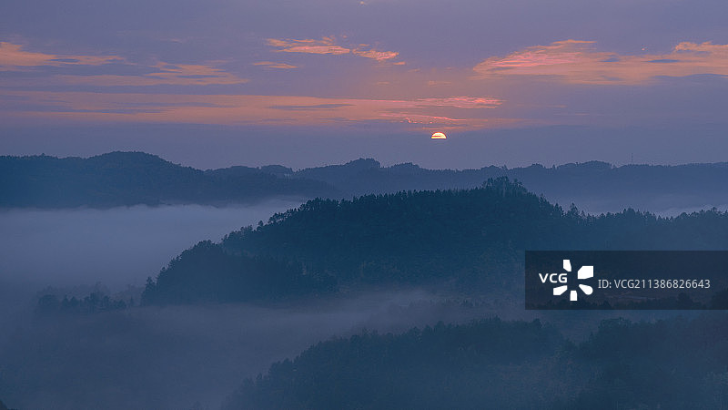 骑隆坳日出图片素材