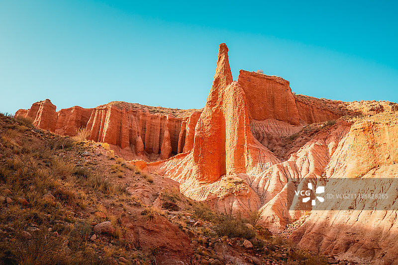 新疆阿克苏温宿托木尔大峡谷喀斯特地貌自然风光图片素材