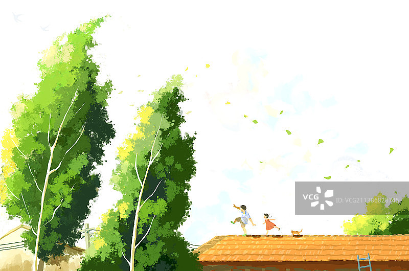 屋顶风景图片素材