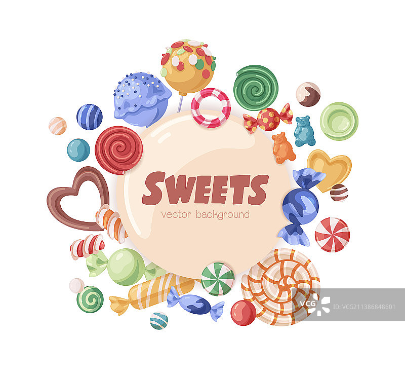 棒棒糖圆形糖果背景图片素材
