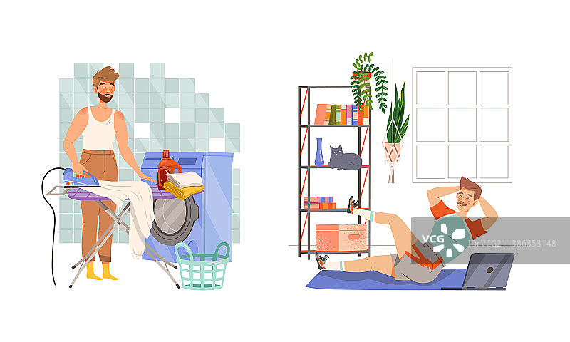 居家周末生活场景合集图片素材