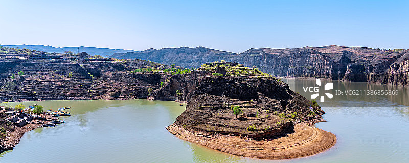 中国内蒙古呼和浩特清水河县老牛湾黄河大峡谷风光图片素材