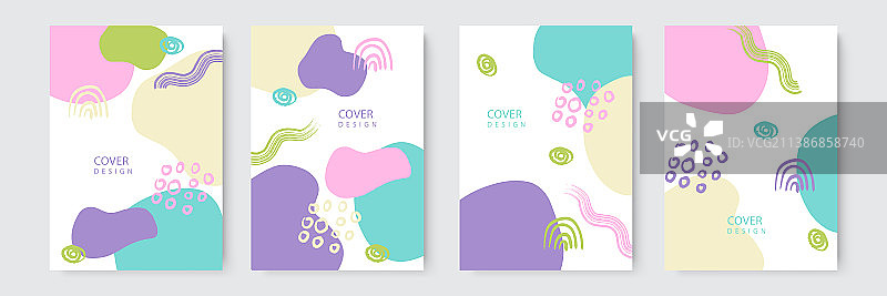 抽象现代彩色封面模板图片素材