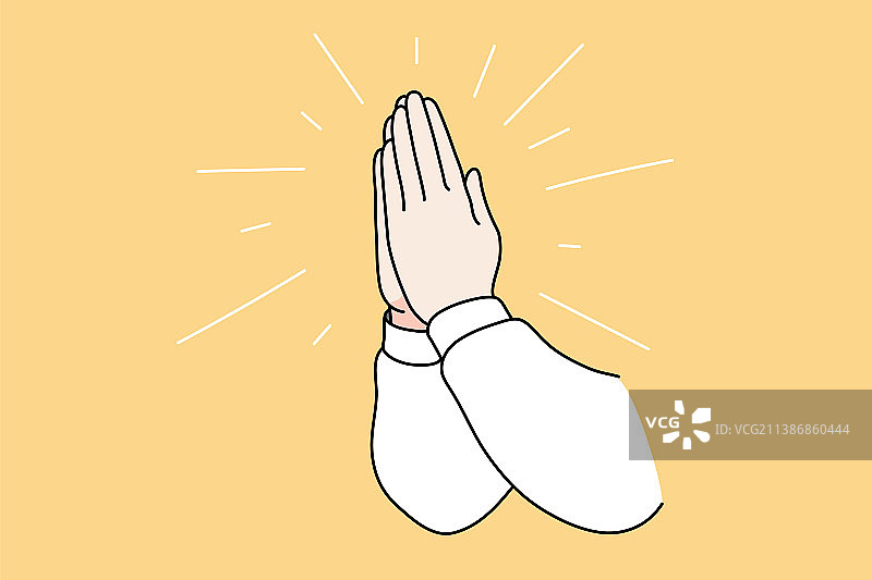 祈祷，宗教与精神概念图片素材