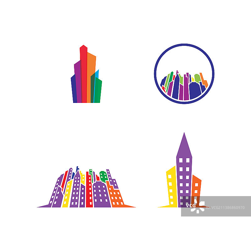 现代城市天际线图片素材