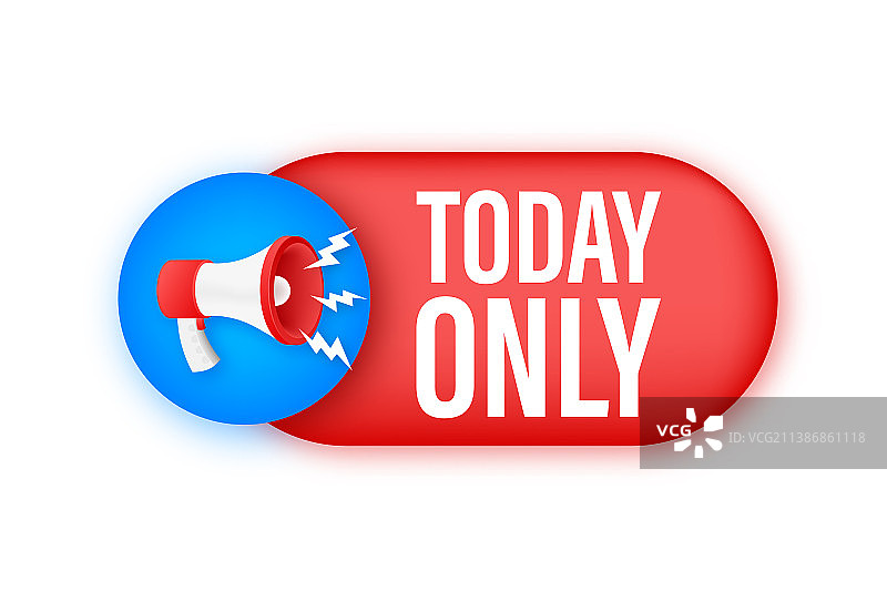 扁平风格今日促销喇叭设计图片素材