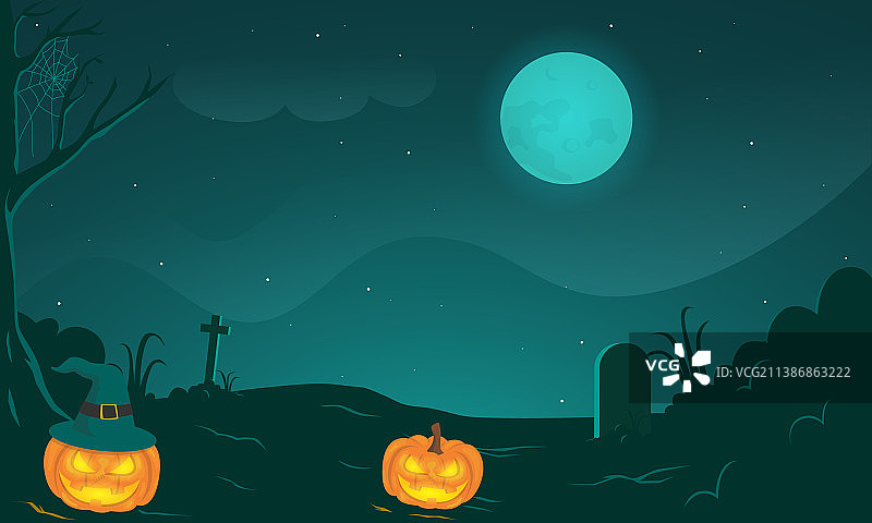 手绘万圣节背景图片素材