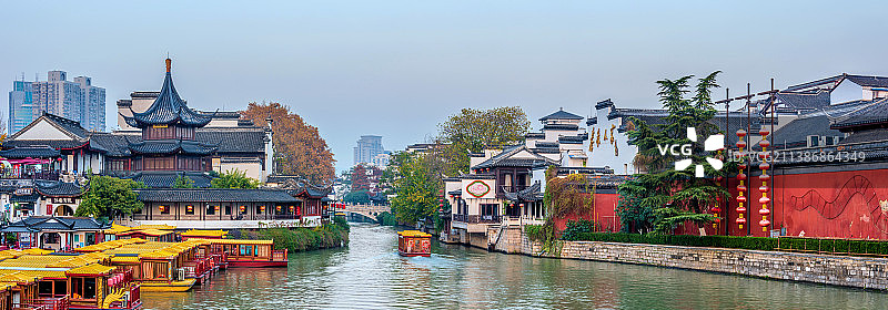 中国江苏南京夫子庙秦淮风光带图片素材