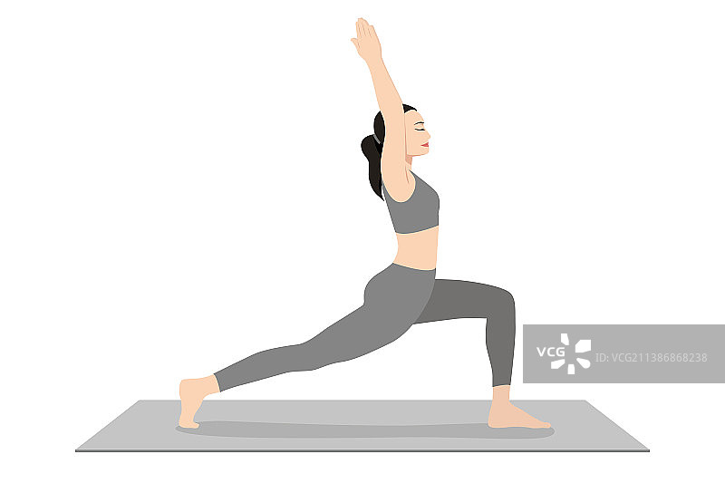 新月式高弓步姿势图片素材