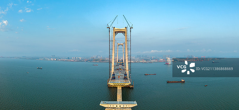 深中通道建设中图片素材
