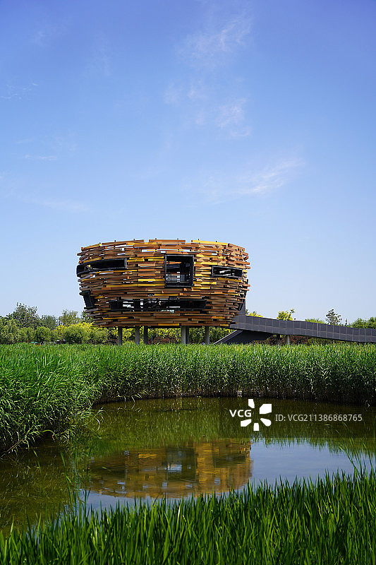 北京温榆河公园鸟巢图片素材